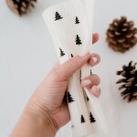 Eulenschnitt Přírodní houbová utěrka Fir Trees – set 3 ks, bílá barva, textil