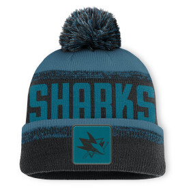 Fanatics Pánská zimní čepice San Jose Sharks NHL Thrive Cuffed Pom Beanie