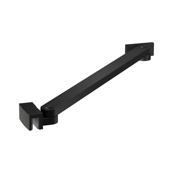 Erga Paris, rohová vzpěra pro sprchové zástěny o tloušťce skla 6/8/10 mm, délka 35cm, černá matná, ERG-V02-PARIS-BAR35-BK