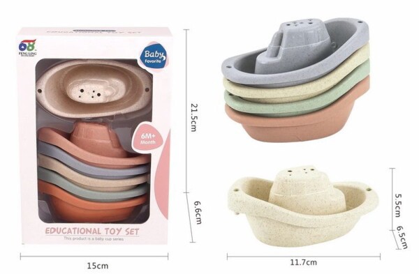 Loď do vany set 6 ks 11,7 cm, Wiky, W047778