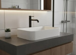 Vysoká umyvadlová baterie SAT Aurum bez výpusti černá matná SATBAUR285C SATBAUR285C