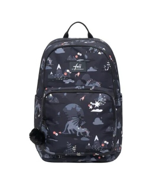 Ergonomický školní Frii of Norway Active 22l Black Dragon