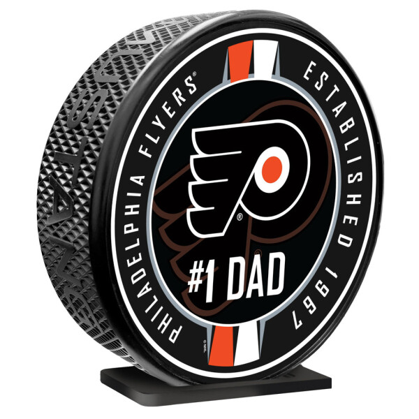 Mustang Puk Philadelphia Flyers NHL 8" MEGA Puck #1 Dad Ribbon