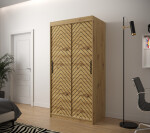 Šatní skříň Abi Jodelka 1 Barva korpusu: Dub artisan, Rozměry: 100 cm, Dveře: Bílá mat