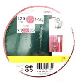 BOSCH 2607019494 / Sada brusných papírů pro excentrické brusky / Zrnitost 120 / Průměr 125 mm / 25 ks (2607019494)