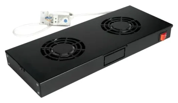 Equip Ventilační jednotka 19" černá / Ventilátor / 2x 12 cm / 1U / 240 V (EZF-2-B)