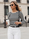 Dámská pruhovaná halenka černá Dstreet model 21975619 - FashionStreet univerzita