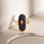ELENYS Valora Lapis – pozlacený prsten 18K žluté zlato Velikost: Nastavitelná (52-58 mm)
