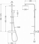 MEXEN/S - CQ45 vanový sloup s termostatickou baterií, černá 779104595-70