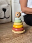 Mamido Dřevěná skládací pyramida - Medvěd