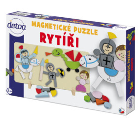 Magnetické puzzle Rytíři v krabici 34x23x3,5cm - Detoa