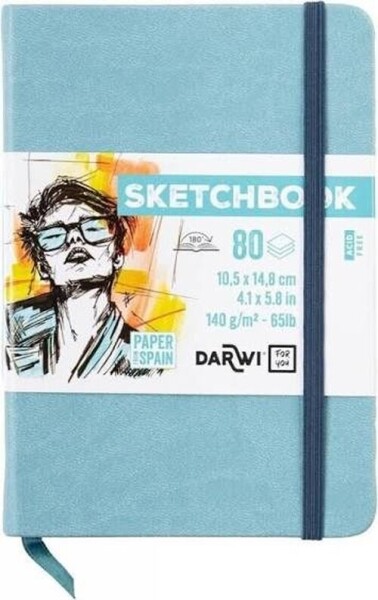 Skicovací blok Soft blue A6 140g 80 listů