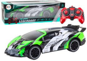 Mamido Sportovní RC auto 1:10 25 km/h se světly zelené