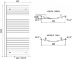 MEXEN/S - Helios radiátor + topná tyč 1200 x 600 mm, 900 W, bílá W103-1200-600-2900-20