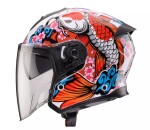 Otevřená helma Caberg Flyon II Koi white/red/orange/blue - M / bílá