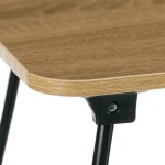 Skládací stolek na notebook, dekor dub, černý kov
