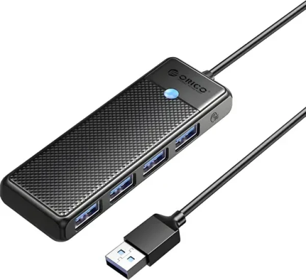 Orico USB hub 4x USB-A černá / USB hub / 4x USB-A 3.0 / 5 Gbps (PAPW4A-U3-015-BK-EP)