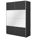 Skříň 150 cm Beta 55 černá/zrcadlo