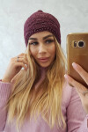 Fleecová čepice Edyta K298 tmavě fialová UNI