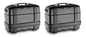Trk33Bpack2 sada 2 kufrů Givi Trk 33B Trekker černý s hliníkovým černým víkem (Monokey) se stejným