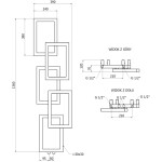 MEXEN - Grid otopný žebřík/radiátor dekorativní 1360 x 390 mm, 349 W, černá W215-1360-390-00-70