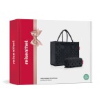 Sada stylová kabelka a praktické pouzdro Reisenthel Daily Shopper set Glossy dots black