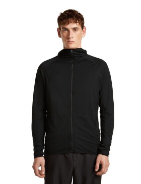 Pánská merino mikina ICEBREAKER Mens 150 MerinoFine Ace LS Zip Hoodie, Black velikost: XXL