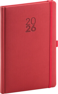 Týdenní diář 2026 NOTIQUE A5 - Diamante červený, 15 x 21 cm