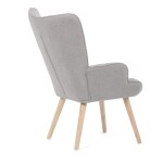 Křeslo ušák, šedá, látka bouclé, AK-309 GREY2