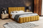 FRONTI Postel MODEL 10 180x200 hořčicová - MAGIC VELVET 2212