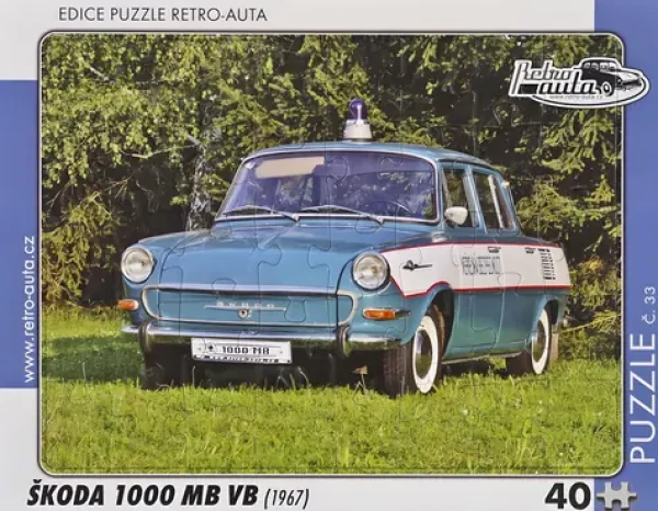 RETRO-AUTA Puzzle Škoda 1000 MB VB (1967)