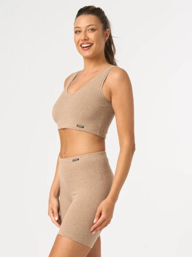 Šortky/reformy Key Hot Touch LXU 729 S-XL tmavě béžová XXL