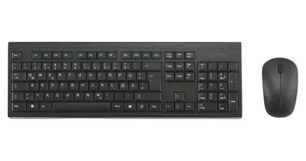 Kensington KM150 EQ černá / Bezdrátový set klávesnice a myši / DE layout / 2.4 GHz / membrána / AES 128-bit (K75562DE)