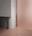 Erga Paris, stabilizační vzpěra pro sprchové zástěny o tloušťce skla 8mm, délka max. 100% 150cm, měděná matná, ERG-V02-PARIS-BAR-CO