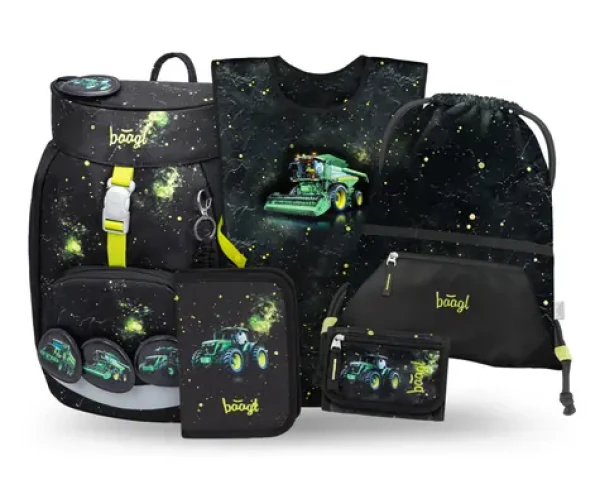 BAAGL SET 5 Airy Traktor: batoh, penál, sáček, zástěra, peněženka GRS (A-35992)