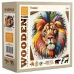 Dřevěné puzzle Jemný lví král 250 dílků