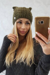 Rabbid K237 khaki fleecová čepice UNI