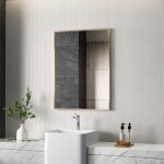 Erga Rectangle, obdélníkové zrcadlo 60x80 cm, zlatý rám, ERG-V01-RECTAGLE-6080-GD