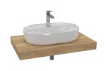 Koupelnová sestava SAT s deskou pod umyvadlo Dolce 80x8x50 cm dub halifax KSETDO1 KSETDO1