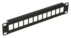 Extralink Modulární patch panel 12 portů 10" černá / Patch panel / 1U / kovové provedení