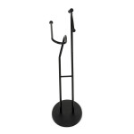 Němý sluha, výška 110 cm, masiv kaučukovník, černé moření, kov černý