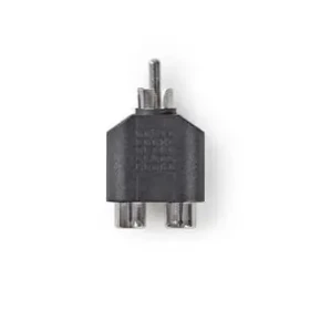 Nedis Subwoofer adaptér RCA (M) - 2x RCA (F) černá / pozinkovaný (CAGB24940BK)