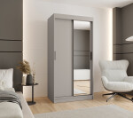 Šatní skříň Abi Rubino T2 Rozměry: 200 cm, Barva korpusu + barva dveří: Kašmír