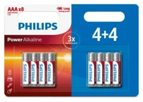 Philips LR03P8BP/10 / Baterie / AAA (LR03) / Alkalické / 4+4 ks (8712581644130)