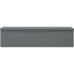 MEXEN/S - Rivel koupelnová skříňka pod umyvadlo 100 cm s deskou, 1 šuplík, reliéf , grafit mat 91A20-10023-1-BFC66
