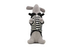 Panda proužkovaná mikina pro psa Barva: Bílo-černá, Délka zad (cm): 33, Obvod hrudníku: 38 - 42 cm