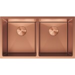 MEXEN - Binox ocelový dřez 2-bowl 800 x 450 mm, měď 6421802000-65