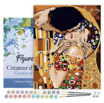 Malování podle čísel - Gustav Klimt Polibek na rámu 40x50cm