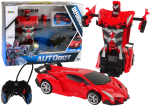 Mamido Auto Robot Transformers 2v1 na dálkové ovládání RC červený