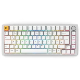 Glorious GMMK Pro bílá / herní klávesnice / mechanická / Glorious Fox Ultralight / ISO Layout / DE Layout (GLO-GMMK-P75-FOX-ISO-W-DE)